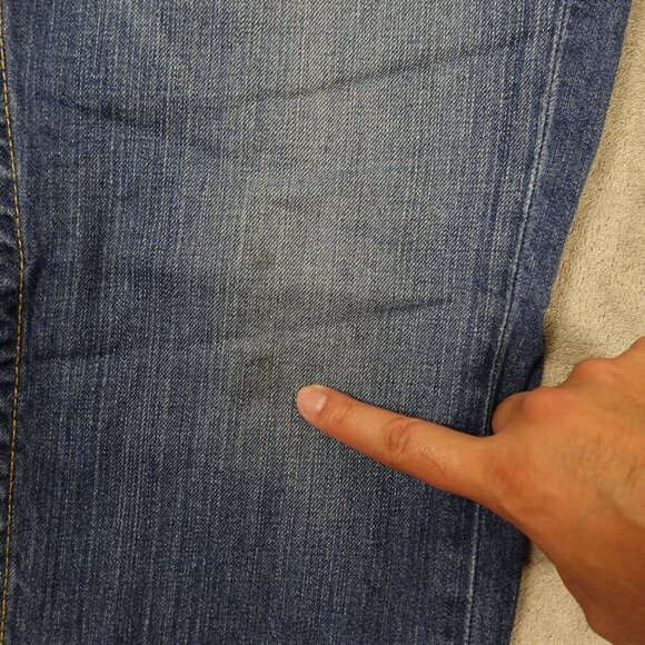 True Religion jeans straight leg men's 36 blue denim bling pockets - Picture 4 of 14